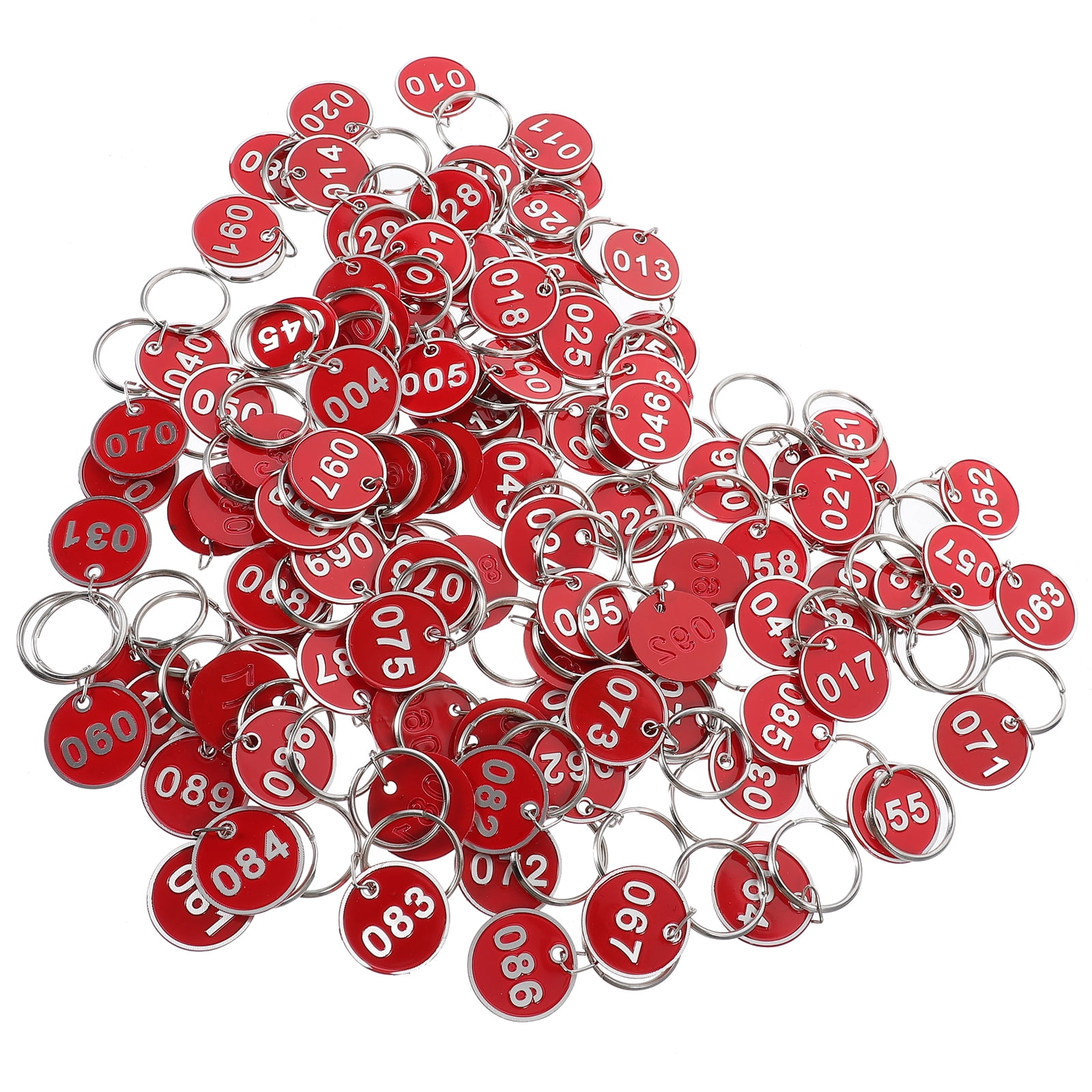 HOMEMAXS 200 Pcs  Convenient Key Tags Number from 1 to 100 Sauna Storage Number Tags