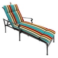 thumbnail image 3 of Jordan Manufacturing 74" x 22" Covert Fiesta Multicolor Stripe Rectangular Outdoor Chaise Lounge Cushion with Ties and Hanger Loop, 3 of 12
