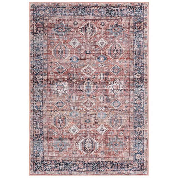 Everwash™ Callaghan Eve Southwestern Medallion Machine Washable Area Rug, Brick Red, 5'2"x7'2"