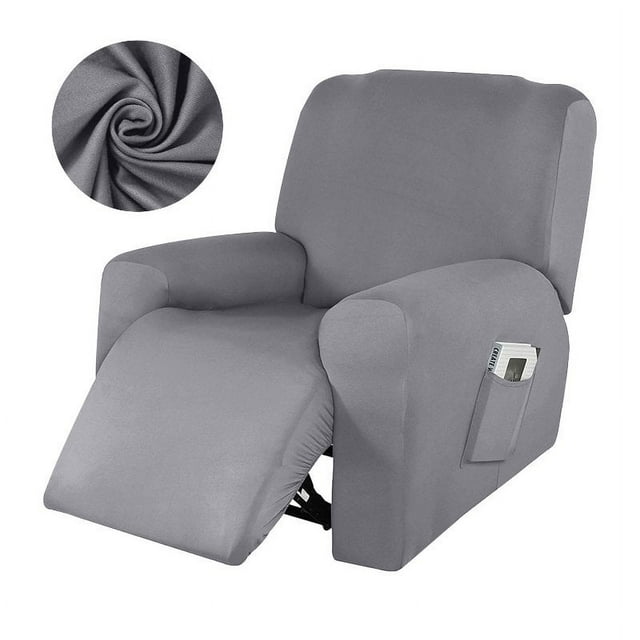 YOPTOP Housse Imperméable pour Fauteuil Inclinable, Housses de Fauteuil Inclinable Lazy Boy, Housse de Fauteuil Extensible, Housse de Sofa 1 Place pour Enfants et Animaux, Gris Pâle, 1 Place
