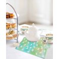 thumbnail image 4 of Easter Kitchen Dish Towels for Drying Dishes Set of 4, Spring Bunny Silhouette Blue Green Gradient Waffle Weave Microfiber Hand Tea Bathroom Towels Quick Dry & Absorbent Towel 12x12, 4 of 7