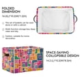 thumbnail image 2 of Yayeee Canvas Storage Basket with Handles for Shelves Fabric Bins Closet Organizer, Art Map, 2 of 8