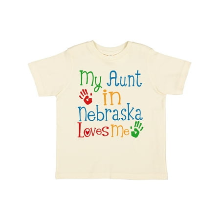 

Inktastic My Aunt in Nebraska Loves Me Gift Toddler Boy or Toddler Girl T-Shirt