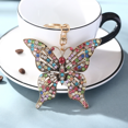 thumbnail image 3 of Bling Crystal Butterfly Design Keychain Hollow Out Colored Butterfly Pendant Car Key Ring Creative Gifts for Women, 3 of 4