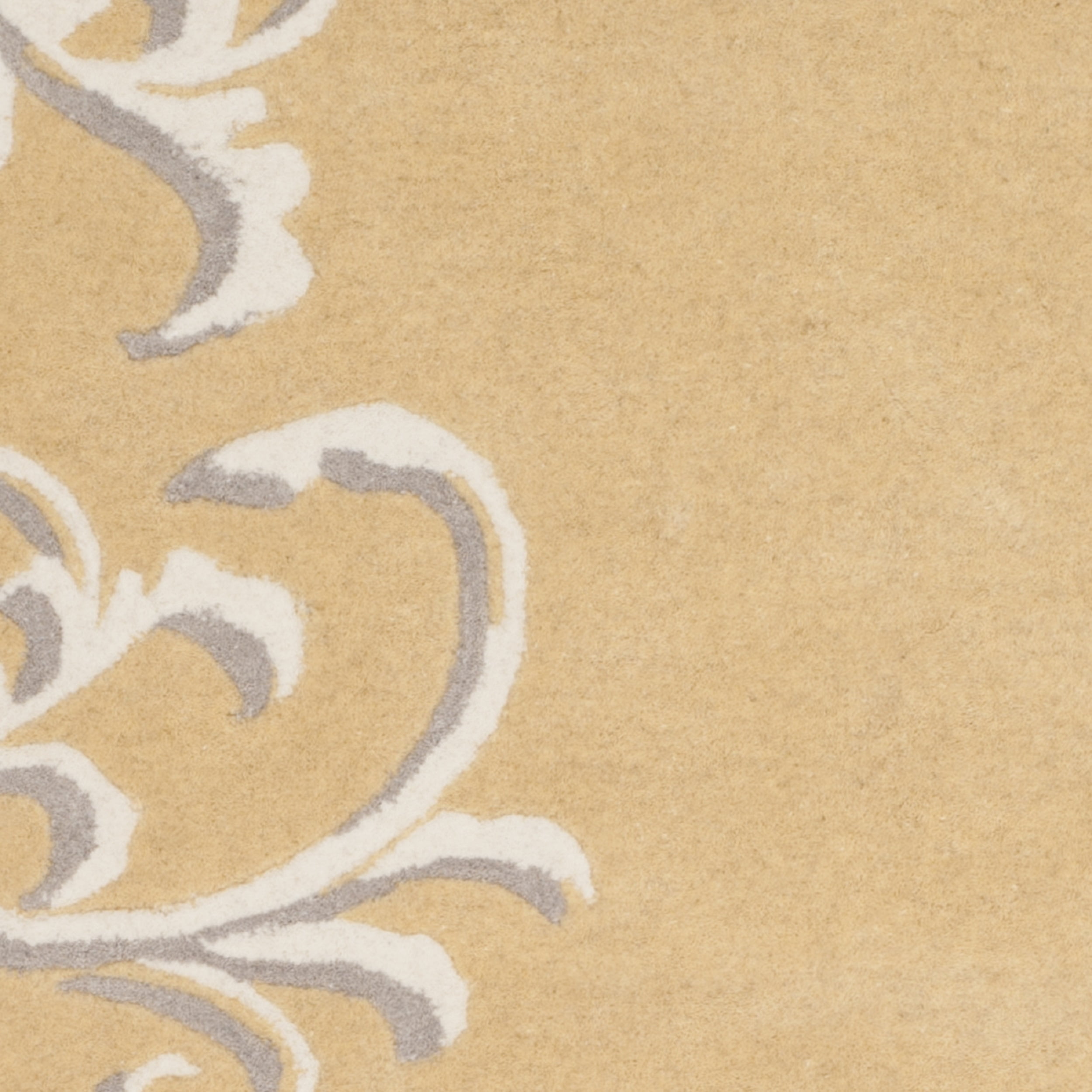 SAFAVIEH Martha Stewart Avalon Vine Floral Wool Runner Rug, Soft Yellow, 2'3" x 8'