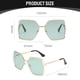 thumbnail image 2 of Gafas de sol huecas transfronterizas, gafas de sol modernas de montura grande, hechas de metal, 2 of 5