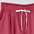 thumbnail image 3 of Deals of the Day,Bidobibo Women's Summer Casual Cotton Linen Shorts Hign Waisted Shorts Beach Comfy Elastic Waist Drawstring Loose Fit Solid Color Shorts Pants with Pockets, 3 of 5