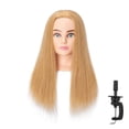 thumbnail image 1 of Hairingrid Tête de Mannequin 24 Pouces"-26 Pouces" 100 % Cheveux Humains Coiffeur Cosmétologie Mannequin Formation Pince à Cheveux et Cheveux Gratuits (R71906W2718H), 1 of 5