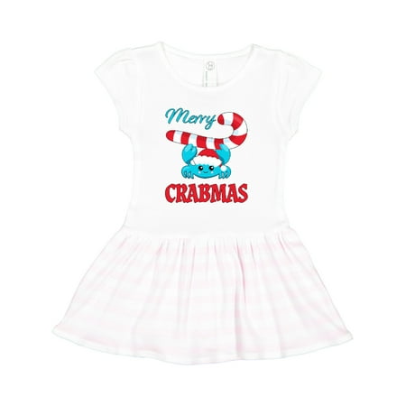 

Inktastic Merry Crabmas- Cute Christmas Crab Gift Toddler Girl Dress