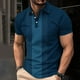 thumbnail image 1 of Blusa y camisa de manga corta con cuello vuelto Camisa casual de manga corta para hombre con cuello de manga corta estampado Top/camisa para hombre Tops para hombre, 1 of 5