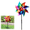 Camouflage, variant on Flower Wind Spinner Sparkly Lawn Pinwheels, Plastic Reflective Pinwheels for Party Decorations/Yard/Garden, Colorful Rainbow Garden Windmill