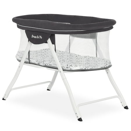 UPC: 0811048031693 | Dream On Me Poppy Traveler Portable Bassinet  Dark Grey  JPMA Certified  Easy to Fold
