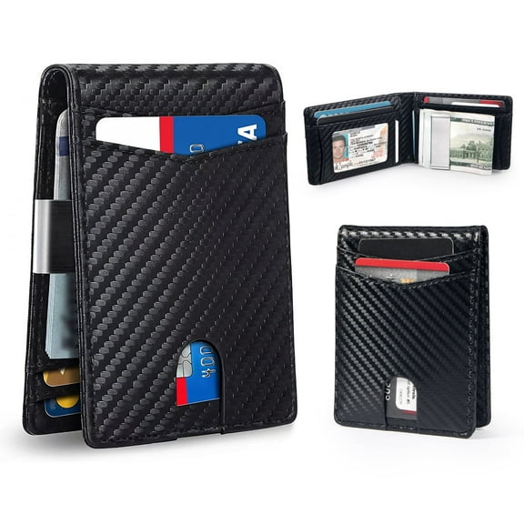 Jinyi Wallet for Men, Leather Mens Wallet RFID Blocking Credit Card Holder,Father's Day Gifts