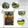 thumbnail image 5 of Western Cowboy Cat Garden Flags 12×18 Inch Double Sided Decorative Yard Banner Seasonal Flag for Outdoor Outside Decor, 5 of 6