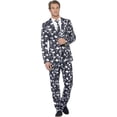 thumbnail image 2 of Smiffys Mens Stand Out Skeleton Costume Suit Set, 2 of 4