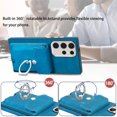 thumbnail image 4 of Decase Wallet Case for Samsung Galaxy S22, Luxury Shockproof Magnetic PU Leather Credit Card Slot with Built-in 360° Rotation Ring Holder Stand Protective Case, blue, 4 of 8