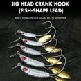 thumbnail image 2 of Barbed Crank Hook 360 Degree Rotation Lightweight Fish Shape Fishing Crank Hook Fishing Accessory, 2 of 7