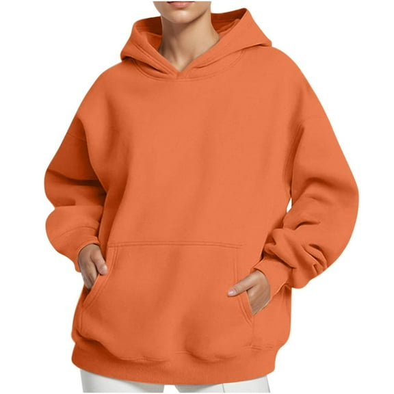 HAiming Plus Size Hoodies for Women Casual Long Sleeve Pullover Sweatshirt 2025 Fall Winter Classic Tops with Pocket