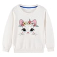 thumbnail image 4 of Bnwani Toddler Girl Sweatshirt Cotton Long Sleeve Winter Sweatshirt Cute Printed Pullover, 4 of 5