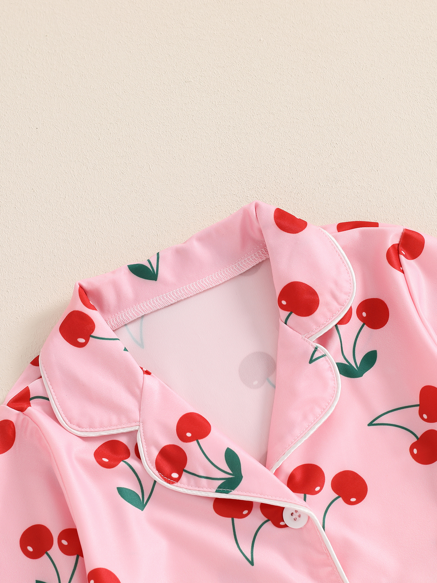HKYFNNBW-Girls Spring Autumn Pajama Sets Long Sleeve Lapel Bow Print Shirt Pants Sleepwear (Pink, 6-12 Months