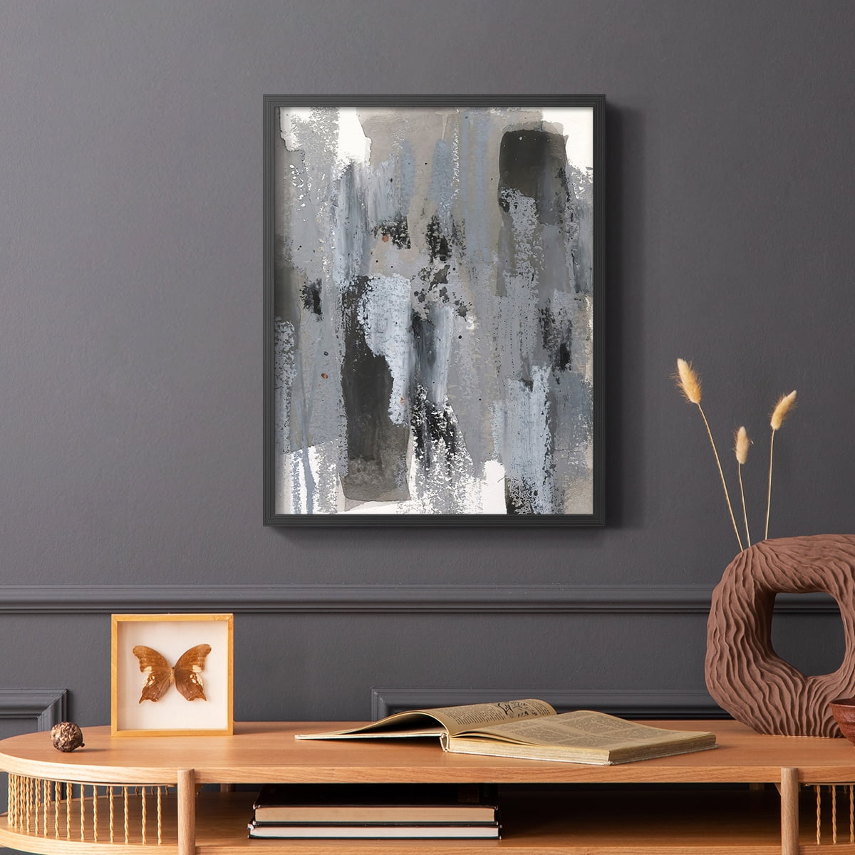 Loft Pastel IV Framed Print in Black Solid Wood Framed Print No Nail Hanging