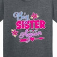 thumbnail image 4 of Inktastic Big Sister Again with Flowers and Arrow Youth T-Shirt, 4 of 5