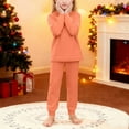 thumbnail image 2 of Atogsazn Children's Boys Clothes Set Kids Long Sleeve Pullover Sweatshirt Sweatpant Outfit 2 Piece Sets Orange 9-10 Years Fashion, 2 of 8