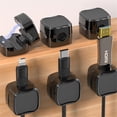 thumbnail image 4 of Tignapoo Magnetic Cable Organizer Set - Durable ABS Material, Adhesive Design for Home, Office, Car - Black, 6pcs, Compact 2x2x1.7cm, Tangle-Free Wire Management Solution, 4 of 7