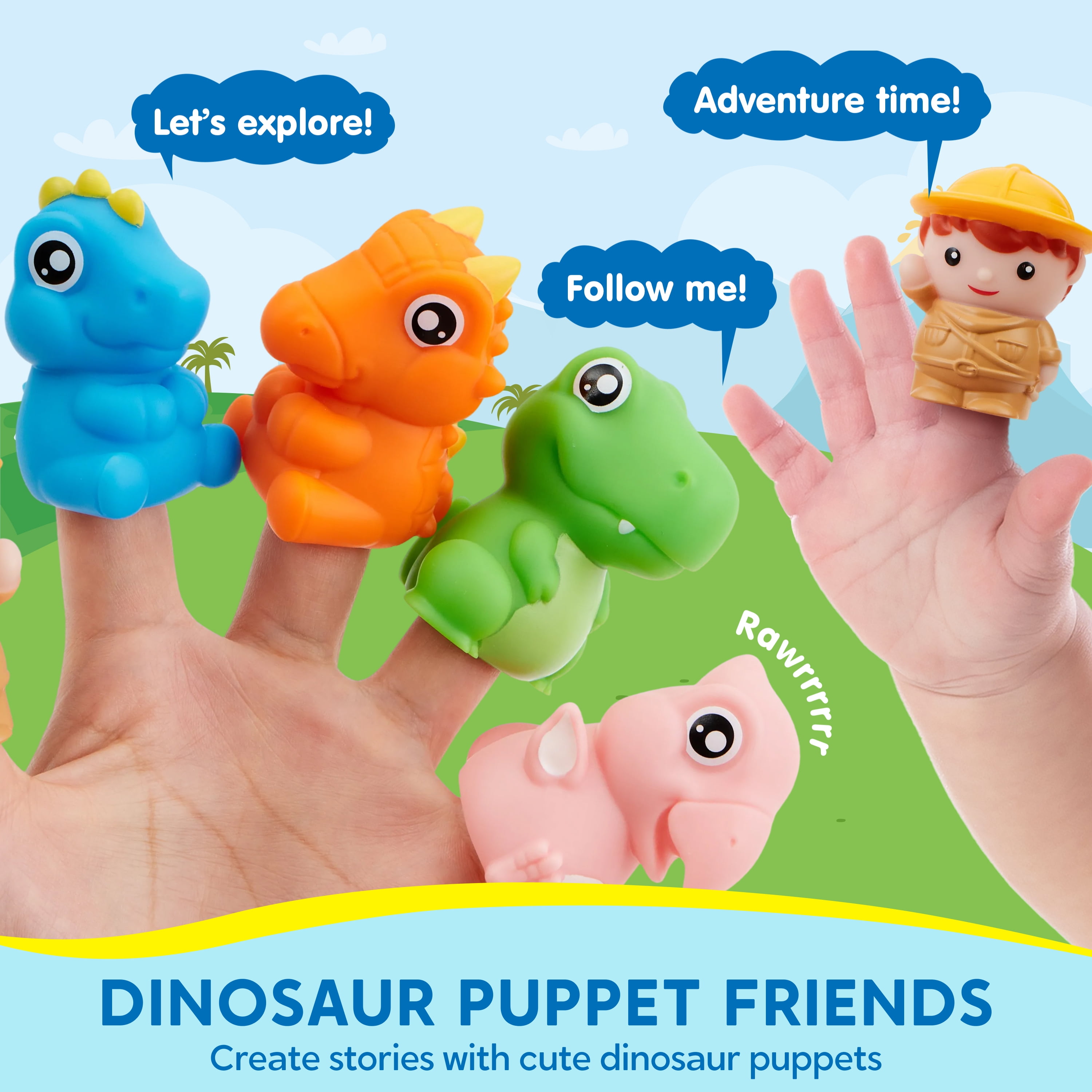 Joyfy Montessori Learning Toys for Toddlers 1-3, Dinosaur Number Train, Counting, Matching & Sorting Toy, Christmas Birthday Gift for Baby Boys Girls