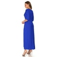 thumbnail image 4 of SR Women's Casual Wrap Floor Length Maxi Dress, 3X, Royal, 4 of 5