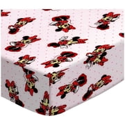 SheetWorld Fitted Sheet (Fits BabyBjorn Travel Crib Light) - Minnie Mouse Pink