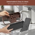 thumbnail image 5 of Bathroom Counter Organizer for Vanity & Sink Storage: Detachable Electric Toothbrush and Toothpaste Holder, Water Flosser Holder, Bathroom Decor and Accessories Organization Set(Walnut Black), 5 of 9