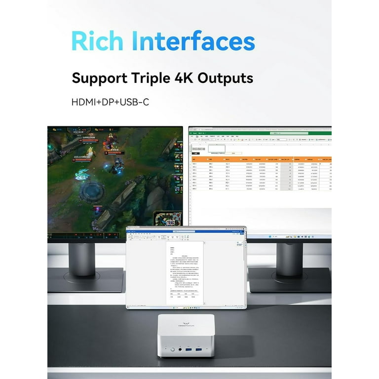 MINISFORUM UN1250 Mini PC Core i5-1250P Processor 32GB RAM 512GB