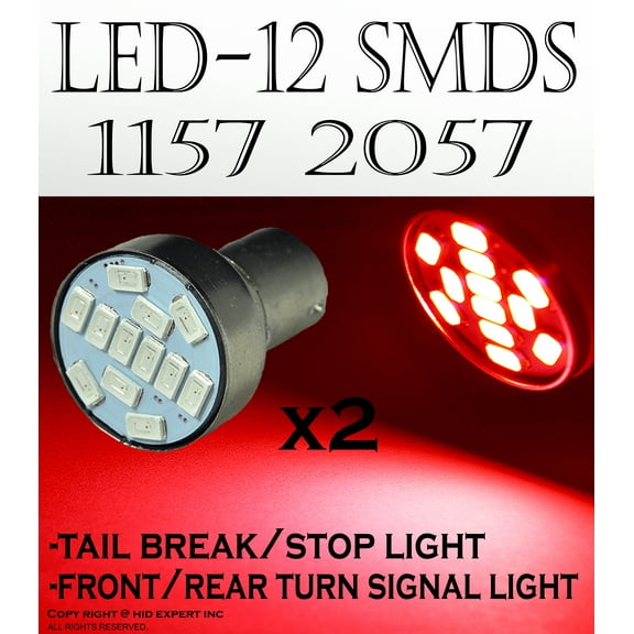 ICBEAMER One Pair Super RED 19 Led SMDs Bulbs For Turn Signal Light 1157 2057 Fast Shipping