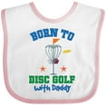 thumbnail image 3 of Inktastic Born to Disc Golf with Daddy Golfing Boys or Girls Baby Bib, 3 of 4