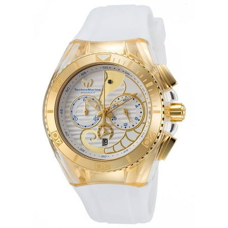 Technomarine TM-115003 Unisex Cruise Dream Interchangeable White Strap White Dial Chrono Dive Watch