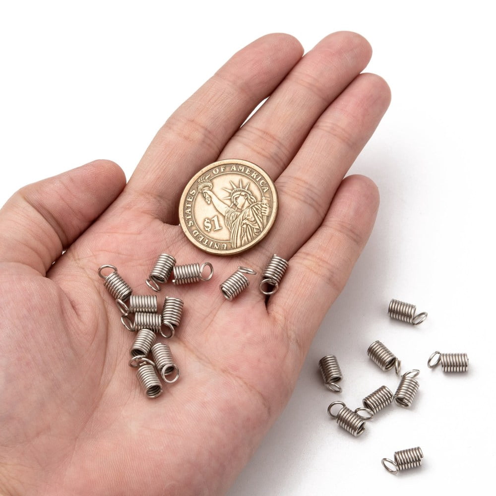500gs Iron Coil Cord Ends 9x5mm Hole: 3.5mm about 1800pcs/500g