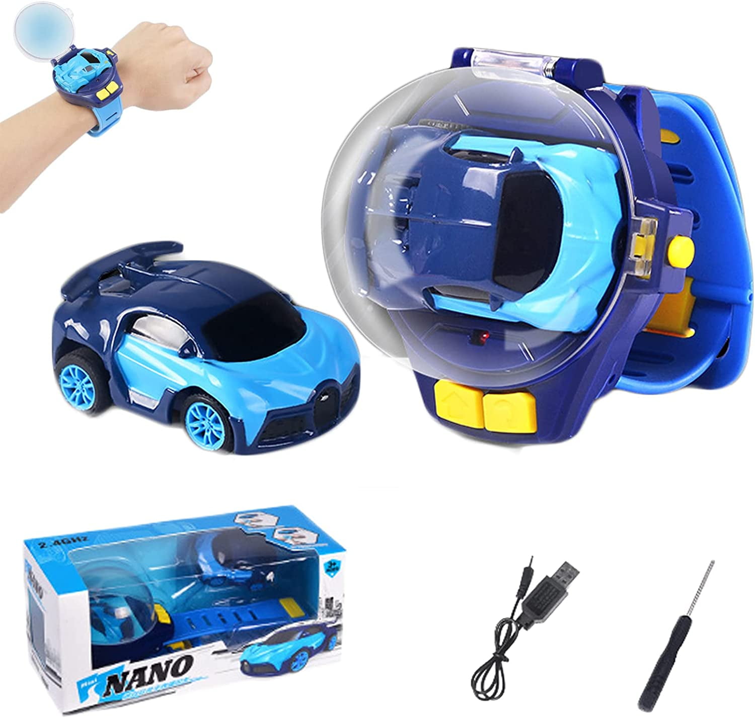 HEJULIK 2022 New Mini Remote Control Car Watch Toys 2.4 GHz Cute