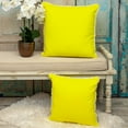 thumbnail image 2 of Parkland Collection Transitional Solid Yellow Square 20" x 20" Pillow, 2 of 8
