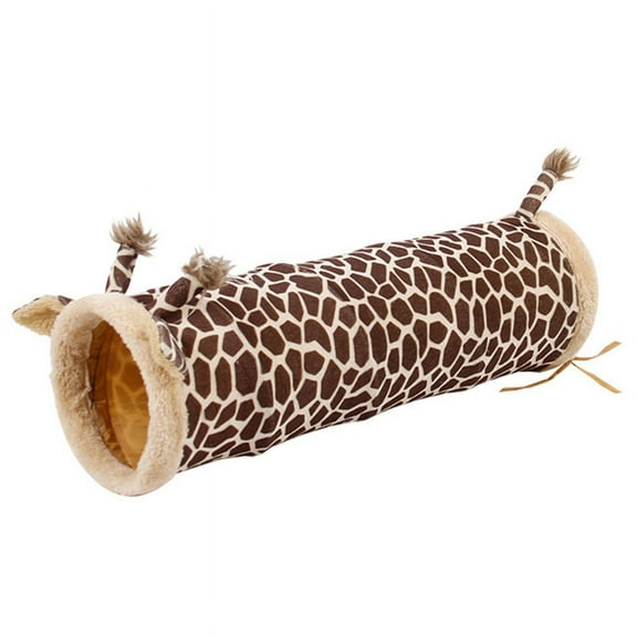 ZPAQI Pet Tunnels Tubes Collapsible 2 Way Bunny Hideout Small Animal Cute Tunnel Toy