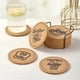 thumbnail image 4 of Posavasos de corcho, 12 juegos resistentes al calor e impermeables con soportes de metal, los mejores posavasos redondos naturales reutilizables para mesas de cristal de bar., 4 of 5