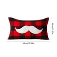 thumbnail image 3 of Twfbrm Christmas Pillow Covers Merry Christmas Throw Pillows Decorative Xmas Red & Black Cotton Cloth Soft Pillows Cover Rectangle Neck Pillow Cover Sofa Decorative 12x20in - Mustache, 3 of 6