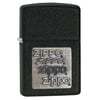 Zippo Brass Emblem Black Crackle Pocket Lighter