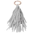 thumbnail image 1 of Craft Keychain, Practical Decorative Tassel Keychain Leather Tassel Design Widely Used  For Handbags Decoration For Mobile Phones For Car Keys Gray, 1 of 8