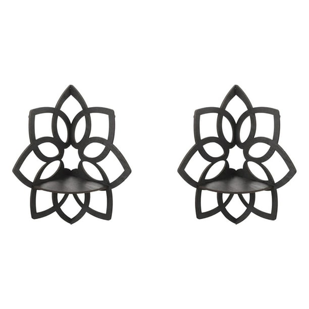 2X Estantes Esquineros de , Estantes Esquineros de Pared con Flores de Madera, Estantes Flotantes, Estante de ExhibicióN de Cristal, Estantes Esquineros de Pared Bohemios