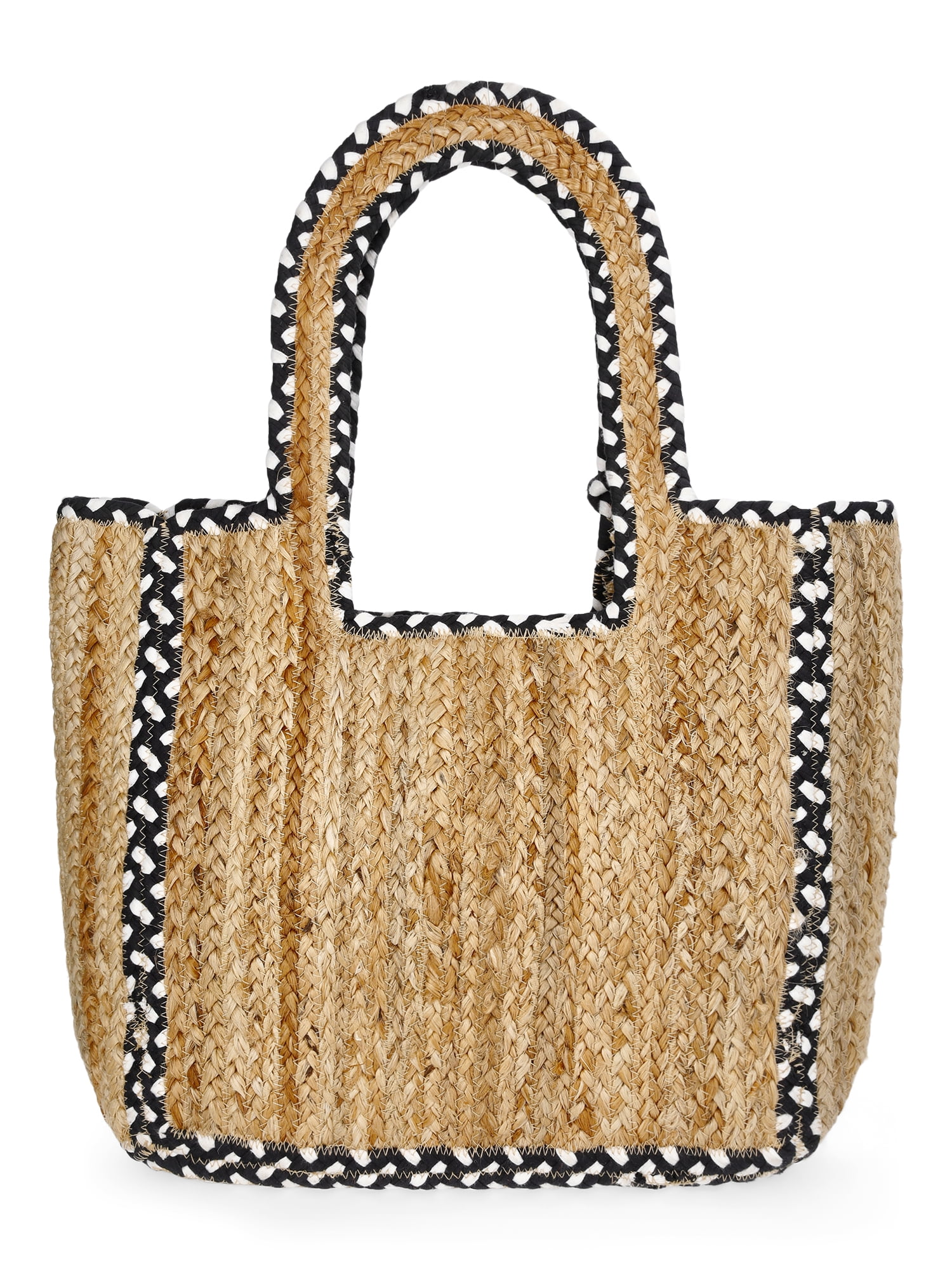 No Boundaries Women's Jute Tote, Black