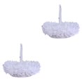 thumbnail image 4 of Ounissouiy Cesta de flores para niñas, encaje, romántico, occidental, para fiesta de boda, novia, pétalos de caramelo, organizador, contenedor Blanco 2Conjunto, 4 of 6