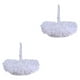 thumbnail image 3 of Inteprter Cesta de flores para niñas, mango de diamantes de imitación, pluma de encaje, organizador de fiesta de boda occidental romántico, contenedor Blanco 2piezas Inteprter CBP487863, 3 of 5