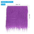 thumbnail image 2 of Unique Bargains 6 Pcs 10 x 10 Inch Plush Faux Fur Fabric Square Fluffy Faux Fur Patches Cuts, Light Purple, 2 of 6