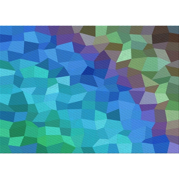 Ahgly Company Indoor Rectangle Patterned Dark Turquoise Green Area Rugs, 2' x 4'